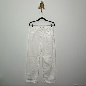 MANGO MNG White Wide Leg Jeans 4